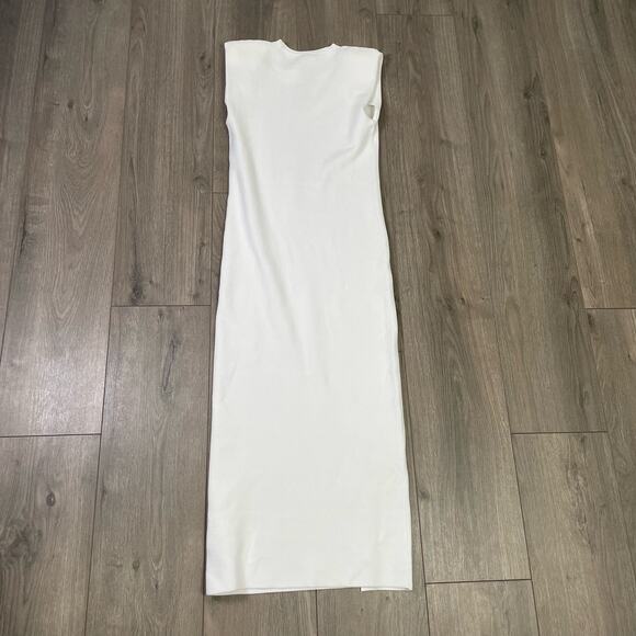 J Crew Sleeveless Shoulder Pads Super Stretch Sweater Midi Dress US Women's S - Picture 3 of 5